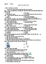 Đề kiểm tra học kỳ I môn Tin học Lớp 6 (Có đáp án)